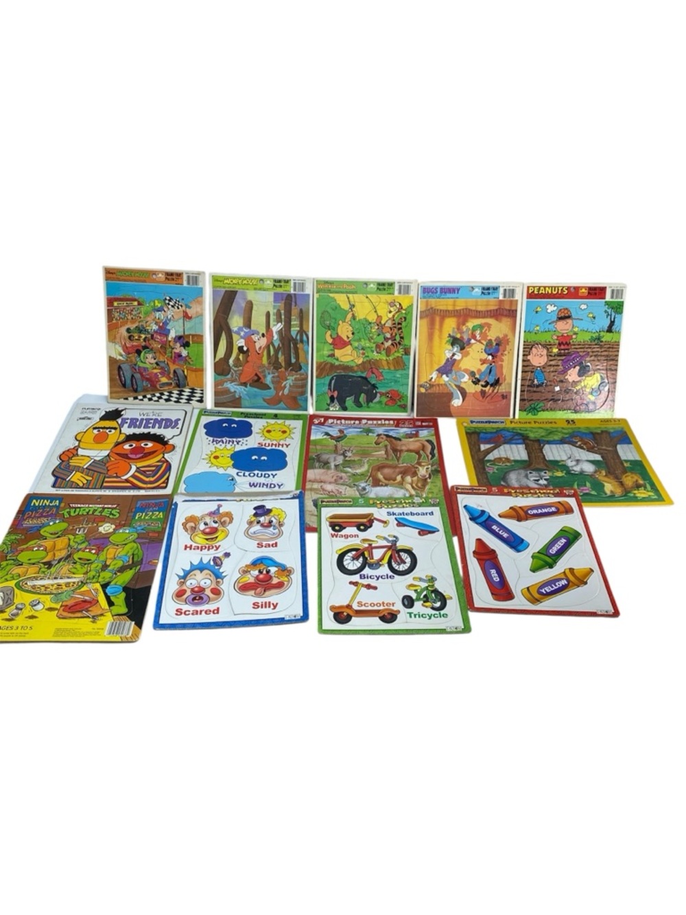 Vintage Assortment 13 Puzzle Variety Brands Puzzle Patch Golden Disney Playskool